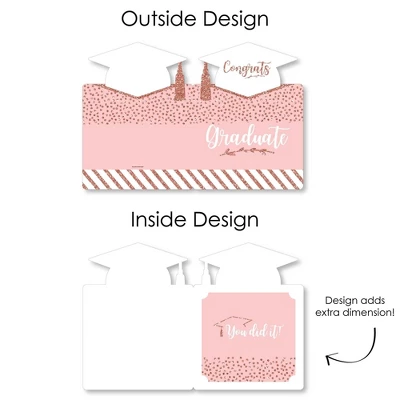 Big Dot Of Happiness Rose Gold Grad - Graduation Congratulations Giant Greeting Card - Big Shaped Jumborific Card 4 Big Dot Of Happiness Rose Gold Grad - Graduation Congratulations Giant Greeting Card - Big Shaped Jumborific Card - Image 4
