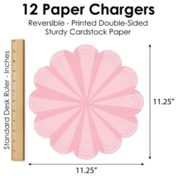 Big Dot Of Happiness Pink Stripes - Simple Party Round Table Decorations - Paper Chargers - Place Setting For 12 -Aurora Party Sales GUEST 84fd2942 588d 4401 be8e 6803a7a02161