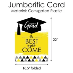 Big Dot Of Happiness Yellow Grad - Best Is Yet To Come - Grad Congratulations Giant Greeting Card - Big Shaped Jumborific Card -Aurora Party Sales GUEST 84fdc78c 7d13 4ead a672 3d7d777af5a9