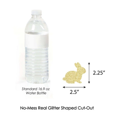 Big Dot Of Happiness Gold Glitter Bunnies - No-Mess Real Gold Glitter Cut-Outs - Easter Confetti - Set Of 24 2 Big Dot Of Happiness Gold Glitter Bunnies - No-Mess Real Gold Glitter Cut-Outs - Easter Confetti - Set Of 24 - Image 2