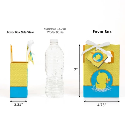 Big Dot Of Happiness Ducky Duck - Baby Shower Or Birthday Party Favor Boxes - Set Of 12 1 Big Dot Of Happiness Ducky Duck - Baby Shower Or Birthday Party Favor Boxes - Set Of 12