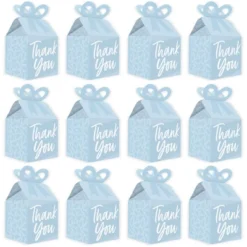 Big Dot Of Happiness Dusty Blue Elegantly Simple - Square Favor Gift Boxes - Guest Party Favors Bow Boxes - Set Of 12 -Aurora Party Sales GUEST 86465fe8 cf7d 4440 99f8 0fc10e80ebbc