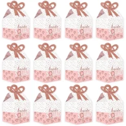 Big Dot Of Happiness Bride Squad - Square Favor Gift Boxes - Rose Gold Bridal Shower Or Bachelorette Party Bow Boxes - Set Of 12 -Aurora Party Sales GUEST 86c397f6 a25b 4d11 9921 2a076003bbb6