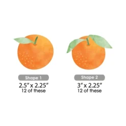 Big Dot Of Happiness Little Clementine - Paper Straw Decor - Orange Citrus Baby Shower Or Birthday Party Striped Decorative Straws - Set Of 24