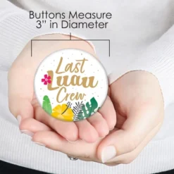 Big Dot Of Happiness Last Luau - 3 Inch Tropical Bachelorette Party And Bridal Shower Badge - Pinback Buttons - Set Of 8 -Aurora Party Sales GUEST 87d29c9d b9f8 4159 b42c 8dc8a6b58284