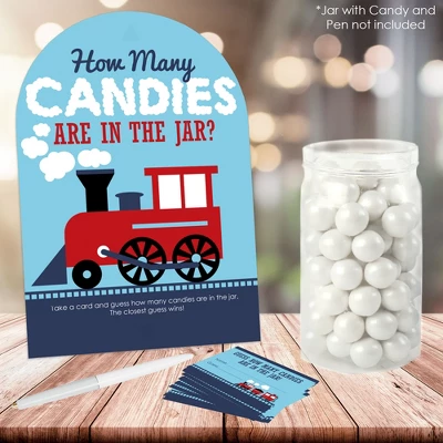 Big Dot Of Happiness Railroad Party Crossing - How Many Candies Steam Train Birthday Party Or Baby Shower Candy Guessing Game 1 Big Dot Of Happiness Railroad Party Crossing - How Many Candies Steam Train Birthday Party Or Baby Shower Candy Guessing Game