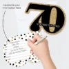 Big Dot Of Happiness Adult 70th Birthday - Gold - Shaped Fill-In Invitations - Birthday Party Invitation Cards With Envelopes - Set Of 12