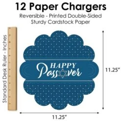 Big Dot Of Happiness Happy Passover - Pesach Jewish Holiday Party Round Table Decorations - Paper Chargers - Place Setting For 12 -Aurora Party Sales GUEST 88aed23d 55fe 40a0 858b 2030c8bad7cc