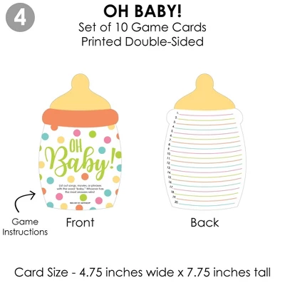 Big Dot Of Happiness Baby Neutral - 4 Baby Shower Games - 10 Cards Each - Gamerific Bundle 6 Big Dot Of Happiness Baby Neutral - 4 Baby Shower Games - 10 Cards Each - Gamerific Bundle - Image 6