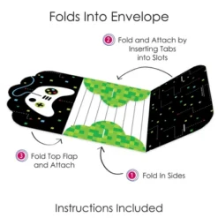 Big Dot Of Happiness Game Zone - Fill-In Cards - Pixel Video Game Party Or Birthday Party Fold And Send Invitations - Set Of 8 -Aurora Party Sales GUEST 89e5d43d 0b04 41b7 9ecf 7a42a8410f60