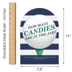 Big Dot Of Happiness Par-Tee Time - Golf - How Many Candies Birthday Or Retirement Party Game - 1 Stand And 40 Cards - Candy Guessing Game -Aurora Party Sales GUEST 8ac32f3e da9e 4394 bf54 d6d3f4714877