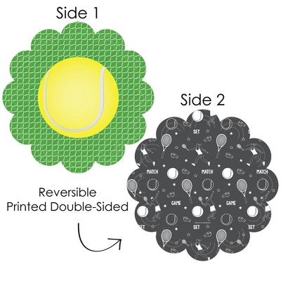 Big Dot Of Happiness You Got Served Tennis - Baby Shower Or Tennis Ball Birthday Party Round Table Decorations - Paper Chargers Place Setting For 12 2 Big Dot Of Happiness You Got Served Tennis - Baby Shower Or Tennis Ball Birthday Party Round Table Decorations - Paper Chargers Place Setting For 12 - Image 2