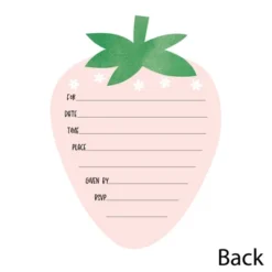 Big Dot Of Happiness Berry Sweet Strawberry - Shaped Fill-In - Fruit Themed Birthday Party Or Baby Shower Invitation Cards With Envelopes 12 Ct -Aurora Party Sales GUEST 8b01e664 88b7 4555 b22b d8c48b3368d5