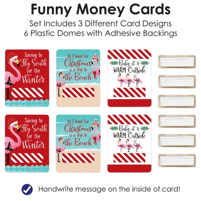 Big Dot Of Happiness Flamingle Bells DIY Assorted Tropical Christmas Party Cash Holder Gift Funny Money Cards Set Of 6 5 Big Dot Of Happiness Flamingle Bells DIY Assorted Tropical Christmas Party Cash Holder Gift Funny Money Cards Set Of 6 - Image 5