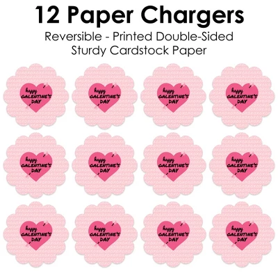 Big Dot Of Happiness Be My Galentine - Galentine's & Valentine's Day Party Round Table Decorations - Paper Chargers - Place Setting For 12 4 Big Dot Of Happiness Be My Galentine - Galentine's & Valentine's Day Party Round Table Decorations - Paper Chargers - Place Setting For 12 - Image 4
