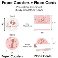 Big Dot Of Happiness 1st Birthday Little Miss Onederful - Girl First Birthday Party Paper Charger & Table Decorations Chargerific Kit For 8 -Aurora Party Sales GUEST 8c57c439 7672 4d58 a856 0a57bd94f6df