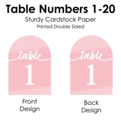Big Dot Of Happiness Pink Elegantly Simple - Wedding Receptions, Parties Or Events Double-Sided 5 X 7 Inches Cards - Table Numbers - 1-20 10 Big Dot Of Happiness Pink Elegantly Simple - Wedding Receptions, Parties Or Events Double-Sided 5 X 7 Inches Cards - Table Numbers - 1-20 -Aurora Party Sales GUEST 8ce6789b 4fdd 44a2 9d6e 6029d3e97fca