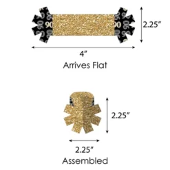 Big Dot Of Happiness Adult 90th Birthday - Gold - Birthday Party Paper Napkin Holder - Napkin Rings - Set Of 24 -Aurora Party Sales GUEST 8d50f9ea 141b 4bbc a4f0 90d471598924