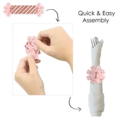 Big Dot Of Happiness 1st Birthday Little Miss Onederful - Girl First Birthday Party Paper Napkin Holder - Napkin Rings - Set Of 24 -Aurora Party Sales GUEST 8d5eac78 cb67 46b8 ab5c e7037e626499