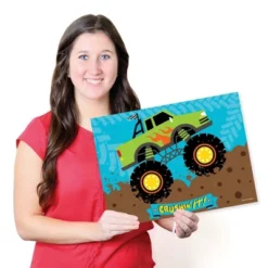 Big Dot Of Happiness Smash And Crash - Monster Truck - Paper Boy Birthday Party Coloring Sheets - Activity Placemats - Set Of 16 -Aurora Party Sales GUEST 8d7474ea 329b 44df 91fa 2f9a69818b00