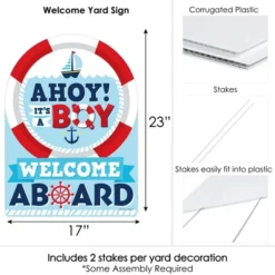 Big Dot Of Happiness Ahoy It's A Boy - Party Decorations - Nautical Baby Shower Welcome Yard Sign -Aurora Party Sales GUEST 8dbdeebb d449 42b9 b08a 22bade7b44e9