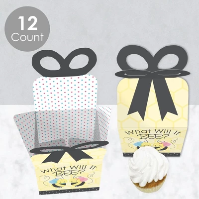Big Dot Of Happiness What Will It BEE? - Square Favor Gift Boxes - Gender Reveal Party Bow Boxes - Set Of 12 2 Big Dot Of Happiness What Will It BEE? - Square Favor Gift Boxes - Gender Reveal Party Bow Boxes - Set Of 12 - Image 2