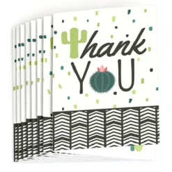 Big Dot Of Happiness Prickly Cactus Party - Fiesta Party Thank You Cards (8 Count)