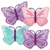 Big Dot Of Happiness Beautiful Butterfly - Decorations DIY Floral Baby Shower Or Birthday Party Essentials - Set Of 20