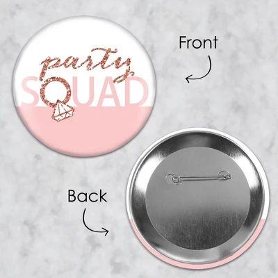 Big Dot Of Happiness Bride Squad - 3 Inch Rose Gold Bridal Shower Or Bachelorette Party Badge - Pinback Buttons - Set Of 8 5 Big Dot Of Happiness Bride Squad - 3 Inch Rose Gold Bridal Shower Or Bachelorette Party Badge - Pinback Buttons - Set Of 8 - Image 5