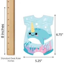 Big Dot Of Happiness Narwhal Girl - Picture Bingo Cards And Markers - Under The Sea Baby Shower Shaped Bingo Game - Set Of 18 -Aurora Party Sales GUEST 8f581152 0f57 402f 91f8 c9fb07b9bf5b