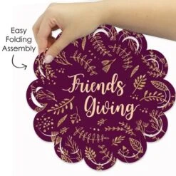 Big Dot Of Happiness Elegant Thankful For Friends - Friendsgiving Thanksgiving Party Round Table Decorations - Paper Chargers - Place Setting For 12 -Aurora Party Sales GUEST 8fc772b3 4bea 4f71 89d6 97da23f8b5d1