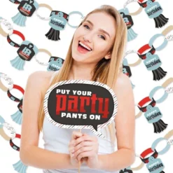 Big Dot Of Happiness Boy 18th Birthday - Banner And Photo Booth Decorations - Eighteenth Birthday Party Supplies Kit - Doterrific Bundle