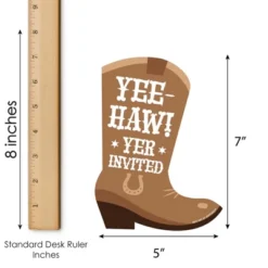 Big Dot Of Happiness Western Hoedown - Shaped Fill-In Invitations - Wild West Cowboy Party Invitation Cards With Envelopes - Set Of 12 -Aurora Party Sales GUEST 903d47af 0b5d 4f1c 8dd0 0dcf94f6b30a