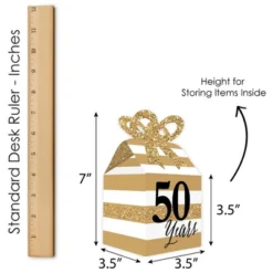 Big Dot Of Happiness We Still Do - 50th Wedding Anniversary - Square Favor Gift Boxes - Anniversary Party Bow Boxes - Set Of 12 -Aurora Party Sales GUEST 90653526 4bbd 4eed 9cf8 17ea647fed93