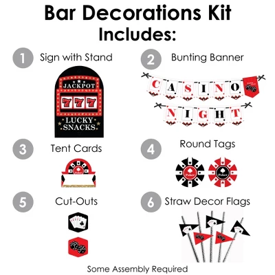 Big Dot Of Happiness Las Vegas - DIY Casino Party Signs - Snack Bar Decorations Kit - 50 Pieces 2 Big Dot Of Happiness Las Vegas - DIY Casino Party Signs - Snack Bar Decorations Kit - 50 Pieces - Image 2