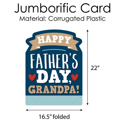 Big Dot Of Happiness Grandpa, Happy Father's Day - We Love Grandfather Giant Greeting Card - Big Shaped Jumborific Card - 16.5 X 22 Inches 3 Big Dot Of Happiness Grandpa, Happy Father's Day - We Love Grandfather Giant Greeting Card - Big Shaped Jumborific Card - 16.5 X 22 Inches - Image 3