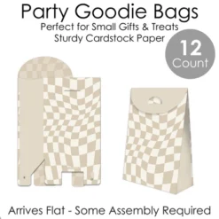 Big Dot Of Happiness Tan Checkered Party - Gift Favor Bags - Party Goodie Boxes - Set Of 12 -Aurora Party Sales GUEST 90c53233 f03d 4ea6 8169 47218c60ca45