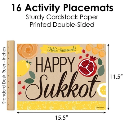 Big Dot Of Happiness Sukkot - Paper Sukkah Coloring Sheets - Activity Placemats - Set Of 16 3 Big Dot Of Happiness Sukkot - Paper Sukkah Coloring Sheets - Activity Placemats - Set Of 16 - Image 3