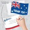 Big Dot Of Happiness Australia Day - Shaped Thank You Cards - G'Day Mate Aussie Party Thank You Note Cards With Envelopes - Set Of 12