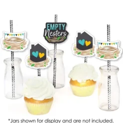 Big Dot Of Happiness Empty Nesters - Paper Straw Decor - Empty Nest Party Striped Decorative Straws - Set Of 24 -Aurora Party Sales GUEST 911cb87a 2265 44b2 afcd 49713bc520d2