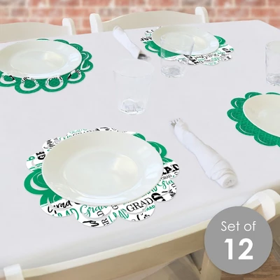 Big Dot Of Happiness Green Grad - Best Is Yet To Come - Green Graduation Party Round Table Decorations - Paper Chargers - Place Setting For 12 1 Big Dot Of Happiness Green Grad - Best Is Yet To Come - Green Graduation Party Round Table Decorations - Paper Chargers - Place Setting For 12