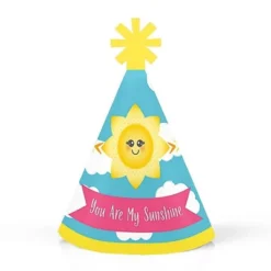 Big Dot Of Happiness You Are My Sunshine - Mini Cone Baby Shower Or Birthday Party Hats - Small Little Party Hats - Set Of 8 -Aurora Party Sales GUEST 91937cb4 b820 4257 aa8c 31433ddae085