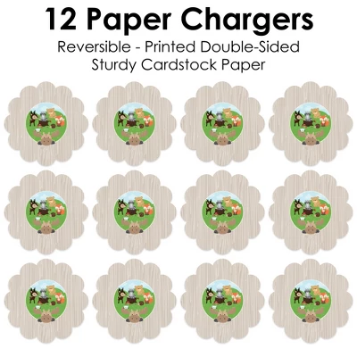 Big Dot Of Happiness Woodland Creatures - Baby Shower Or Birthday Party Round Table Decorations - Paper Chargers - Place Setting For 12 4 Big Dot Of Happiness Woodland Creatures - Baby Shower Or Birthday Party Round Table Decorations - Paper Chargers - Place Setting For 12 - Image 4