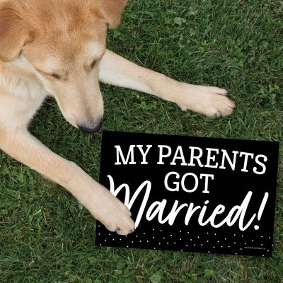 Big Dot Of Happiness Mr. And Mrs. - Photo Prop Signs - Black And White Wedding Or Bridal Shower Announcements - 10 Pieces 4 Big Dot Of Happiness Mr. And Mrs. - Photo Prop Signs - Black And White Wedding Or Bridal Shower Announcements - 10 Pieces - Image 4