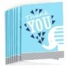 Big Dot Of Happiness Blue Elephant - Boy Baby Shower Or Birthday Party Thank You Cards (8 Count)