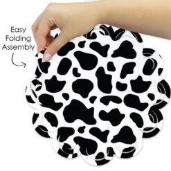 Big Dot Of Happiness Cow Print - Farm Animal Party Round Table Decorations - Paper Chargers - Place Setting For 12 -Aurora Party Sales GUEST 9349af08 7396 4b9f 8986 2351355db1b8