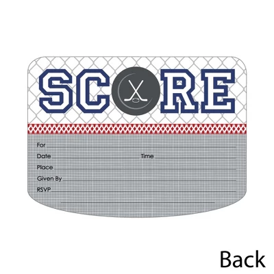 Big Dot Of Happiness Shoots And Scores - Hockey - Shaped Fill-in Invites - Baby Shower Or Birthday Party Invites Cards With Envelopes - Set Of 12 2 Big Dot Of Happiness Shoots And Scores - Hockey - Shaped Fill-in Invites - Baby Shower Or Birthday Party Invites Cards With Envelopes - Set Of 12 - Image 2