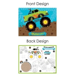 Big Dot Of Happiness Smash And Crash - Monster Truck - Paper Boy Birthday Party Coloring Sheets - Activity Placemats - Set Of 16 -Aurora Party Sales GUEST 94147062 48c3 4502 a070 f638fed938c1