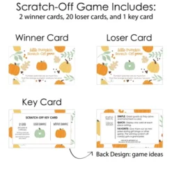 Big Dot Of Happiness Little Pumpkin - Fall Birthday Party Or Baby Shower Game Scratch Off Cards - 22 Count 6 Big Dot Of Happiness Little Pumpkin - Fall Birthday Party Or Baby Shower Game Scratch Off Cards - 22 Count -Aurora Party Sales GUEST 945886d2 4112 410d 8378 b0d7c776087e
