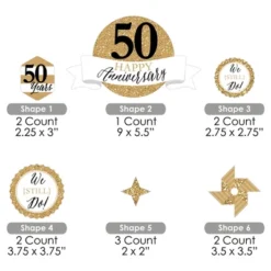 Big Dot Of Happiness We Still Do - 50th Wedding Anniversary - Anniversary Party Cake Decorating Kit - Happy Anniversary Cake Topper Set - 11 Pieces -Aurora Party Sales GUEST 94d90ec2 7bb4 4cb4 8973 0b8d31496fce